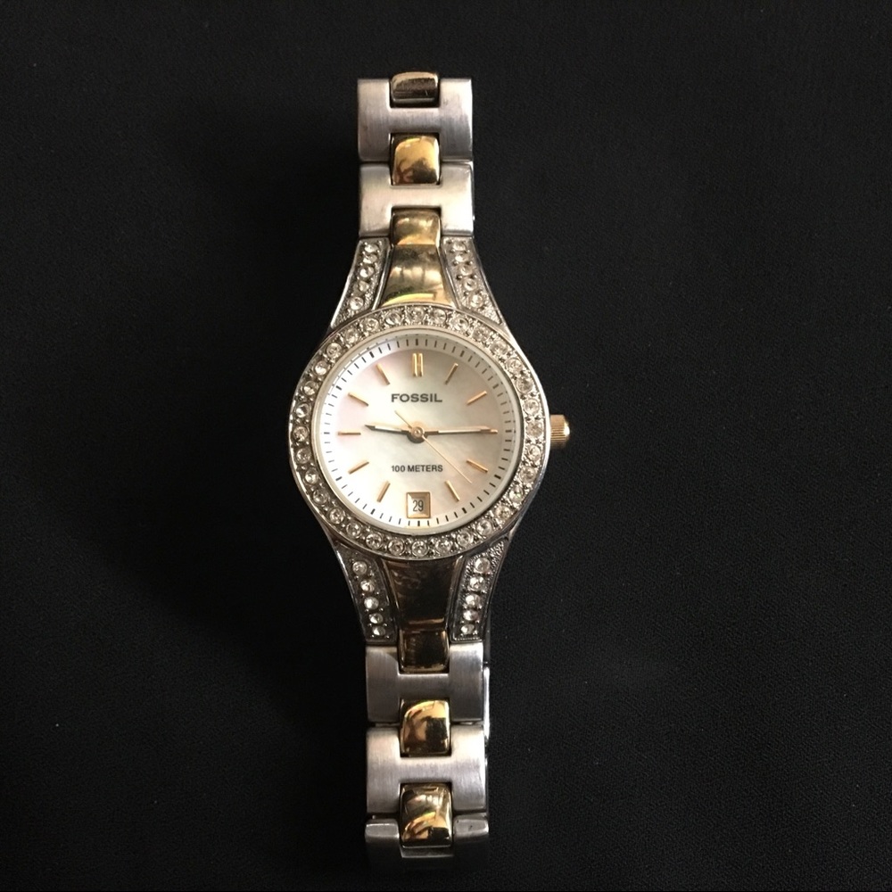 Fossil Two Tone Crystal Watch